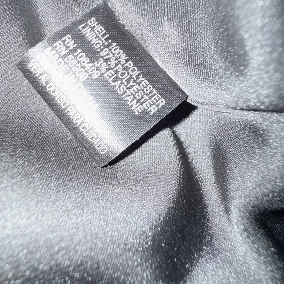 NWT Gianni Bini Black Ivory Striped Dress Bell Sleeve Lined Shift Women's L - Picture 9 of 13